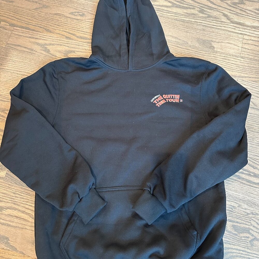 Zach Bryan 2024 The Quittin’ Time Tour Hoodie Size XL Black X-Large